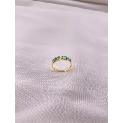 Anel de Diamantes e Esmeraldas