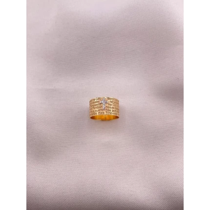 Anel Pai Nosso Efeito Diamantado