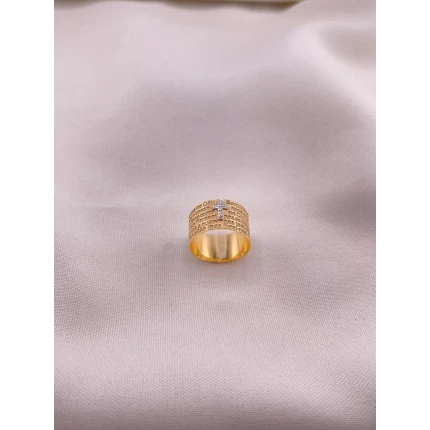 Anel Pai Nosso Efeito Diamantado