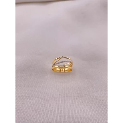 Anel Cinco Aros com Diamantes
