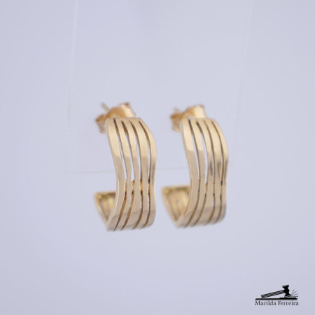 Brincos Semi Argola de Ouro Amarelo Vivara