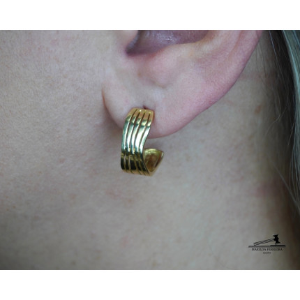 Brincos Semi Argola de Ouro Amarelo Vivara