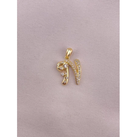 Pingente Letra N com Diamantes