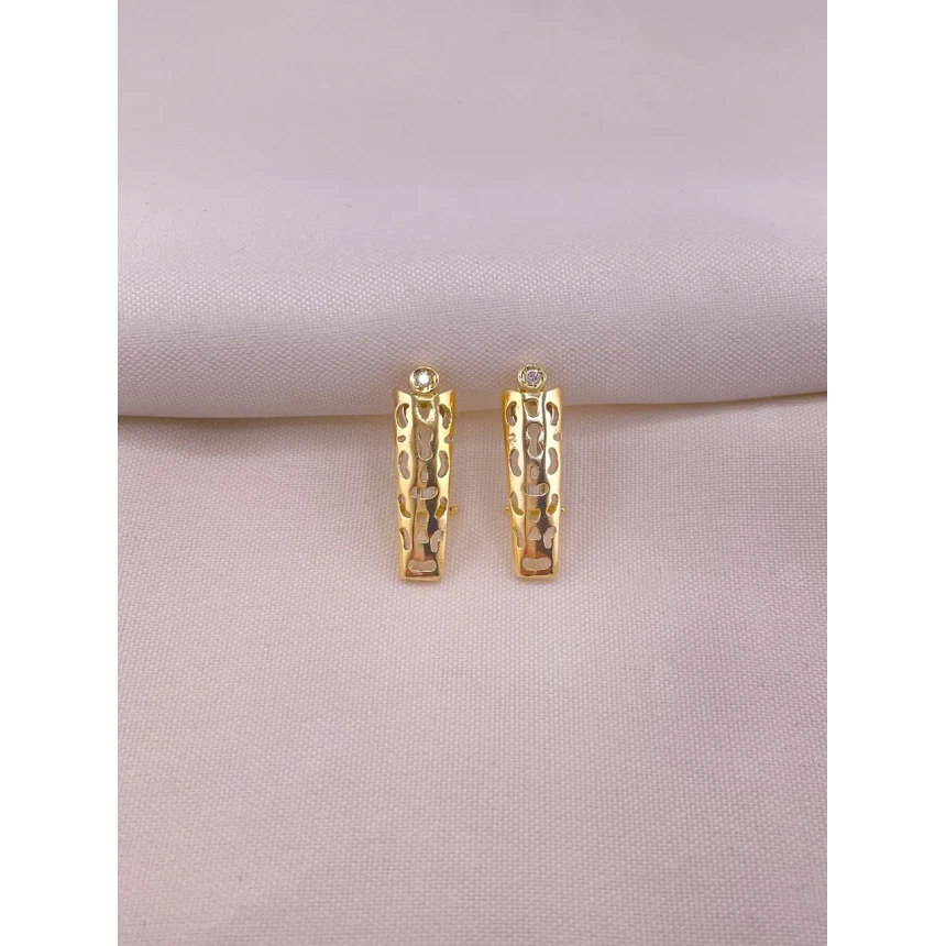 Brincos Frontal com Diamantes