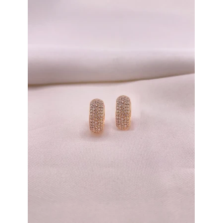 Brincos Argola Rosé com Diamantes