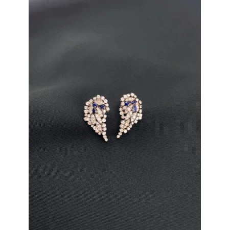 Brincos com Diamantes e Safiras