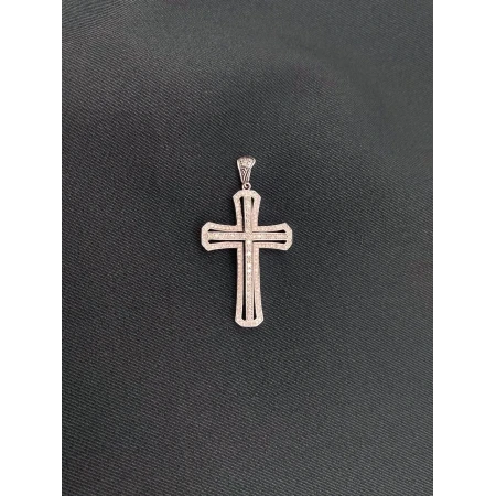 Pingente Cruz de Diamantes