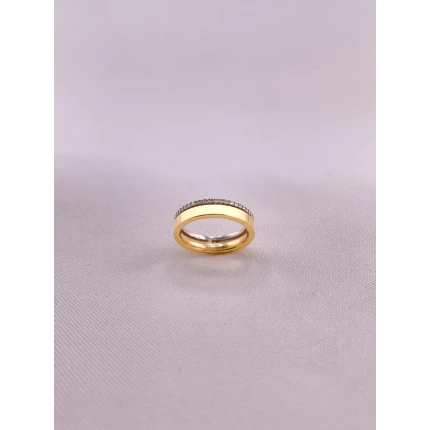 Anel Dois Aros com Diamantes