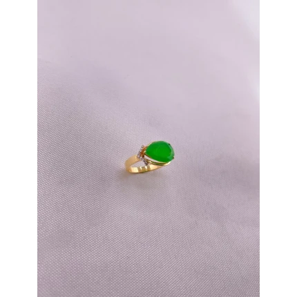 Anel Jade com Diamantes