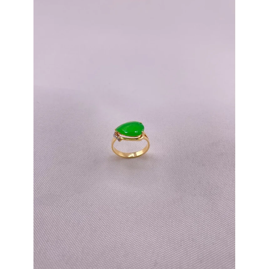 Anel Jade com Diamantes