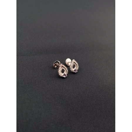 Brincos Gota de Diamantes com Tanzanita