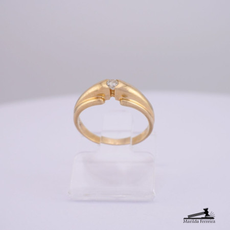 Anel Solitário de Diamante  