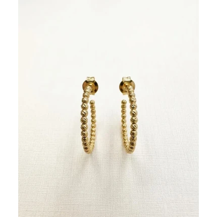 Brincos Semi Argola de Esferas