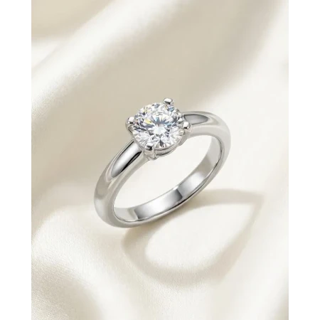 Anel Solitário 50 Pontos de Diamante