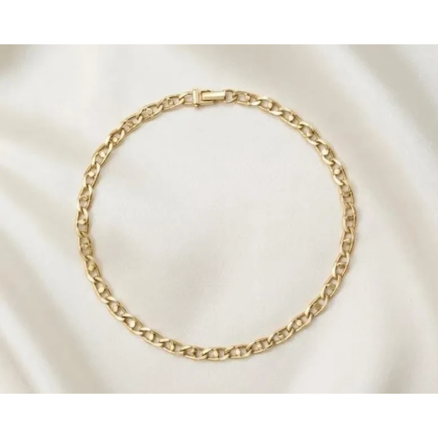 Pulseira Elos Oitavados, 21cm