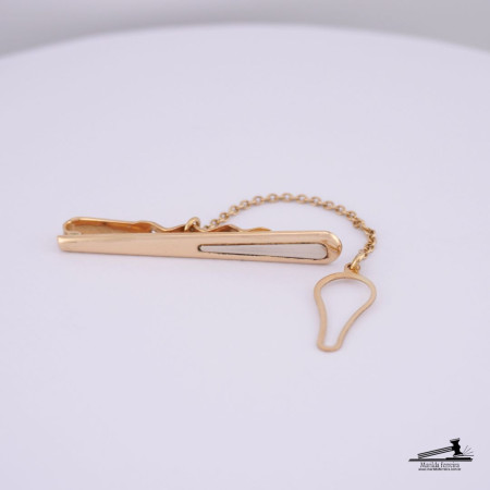 Prendedor Gravata Dois Tons 