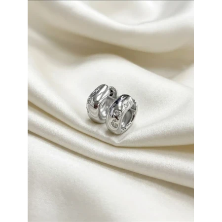 Brinco Argola 12 Pontos de Diamantes