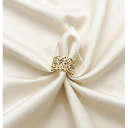 Anel Rendado, 6 Pontos de Diamantes