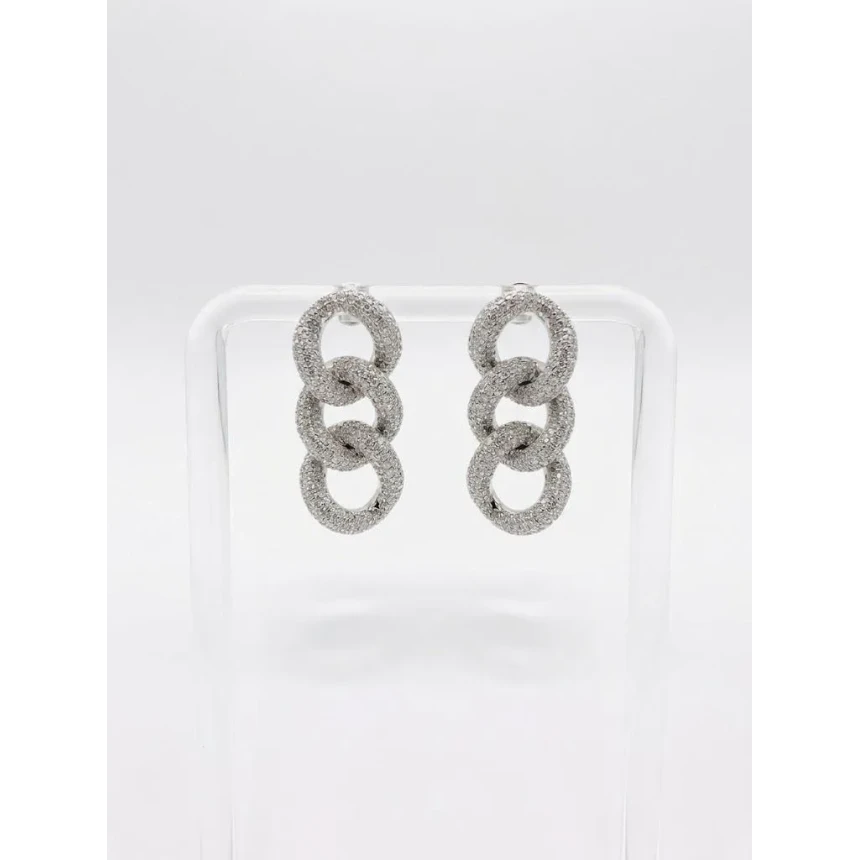 Brincos Elos, 90 Pontos de Diamantes