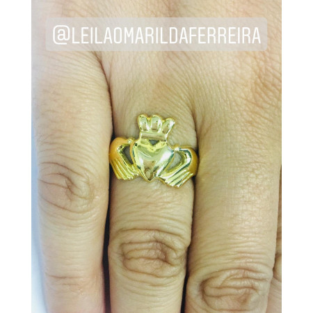 Anel Sagrado Coração em Ouro Amarelo