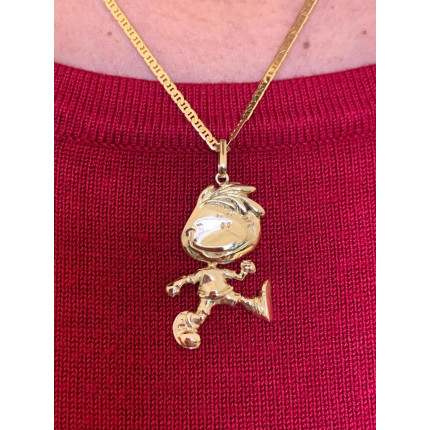Pingente Menino  em Ouro Amarelo