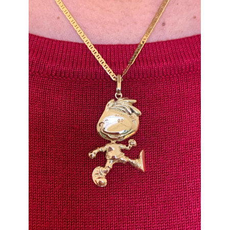 Pingente Menino  em Ouro Amarelo