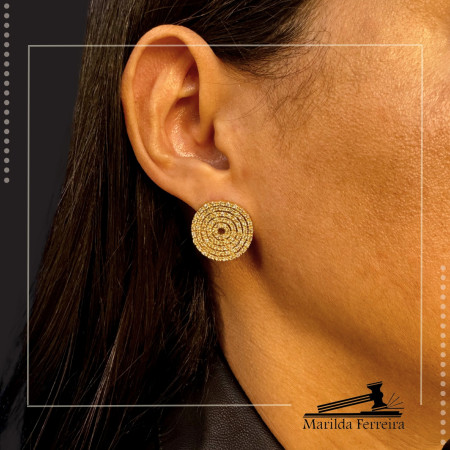 Brincos Mandala em Ouro Amarelo