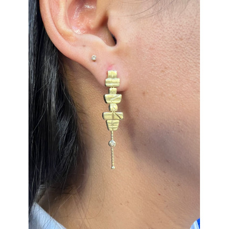 Brincos Alongados H Stern Ouro Amarelo