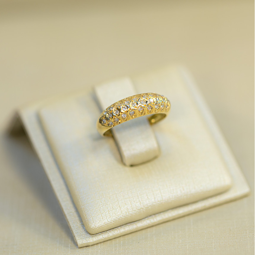 Anel Favo com Diamantes