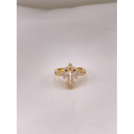 Anel Cruz de Malta com Diamantes