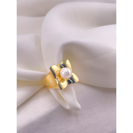 Anel Flor com Pérola