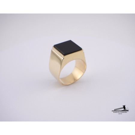 Anel Modelo Comendador com Onix