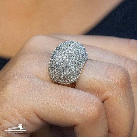 Anel Pave de Diamantes