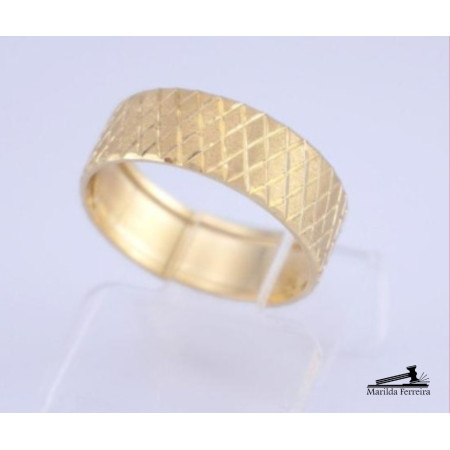 Anel Geométrico em Ouro Amarelo