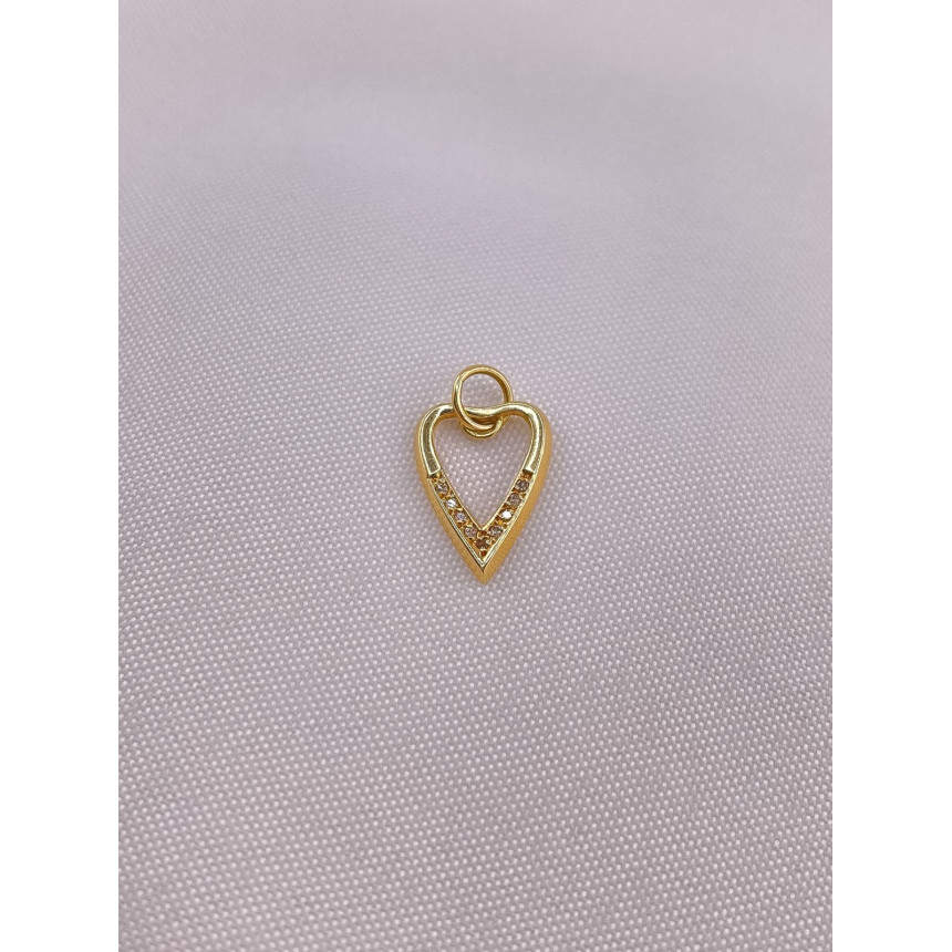 Pingente Coração com Diamantes