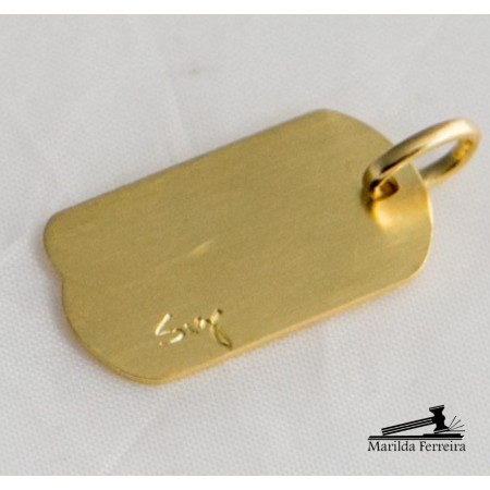 Pingente Placa H Stern em Ouro Amarelo