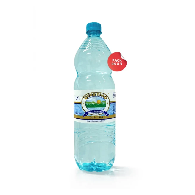 Água Mineral 1,5L - Sem Gás - Pack com 06 unidades