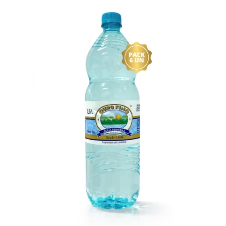Água Mineral 1,5L - Sem Gás - Pack com 06 unidades