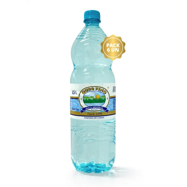 Água Mineral 1,5L - Sem Gás - Pack com 06 unidades