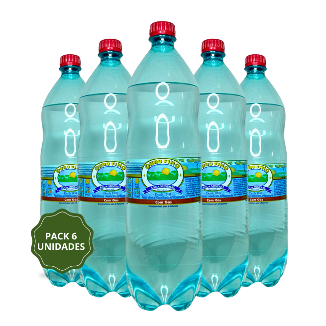Água Mineral 1,5L - Com Gás - Pack com 06 unidades