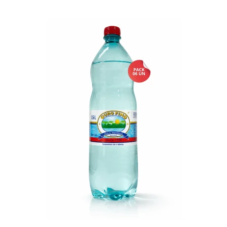 Água Mineral 1,5L - Com Gás - Pack com 06 unidades