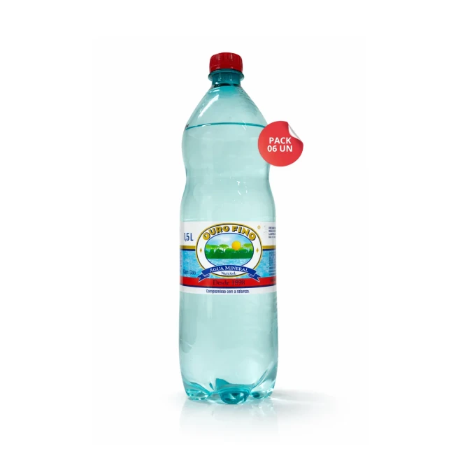 Água Mineral 1,5L - Com Gás - Pack com 06 unidades