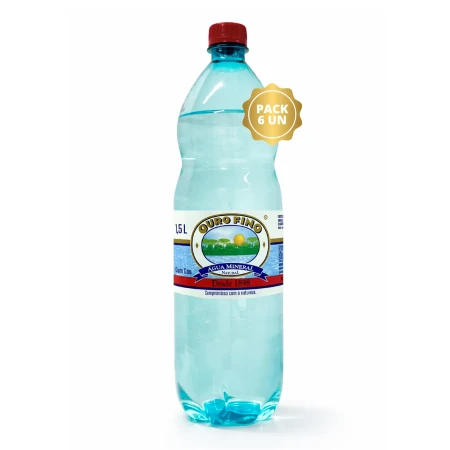 Água Mineral 1,5L - Com Gás - Pack com 06 unidades
