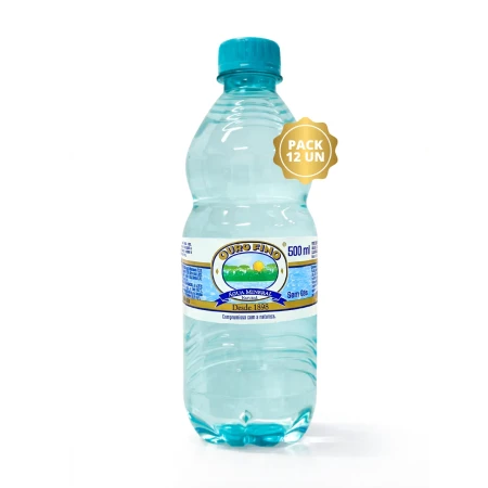 Água Mineral 500 ML - Sem Gás - Pack com 12 unidades