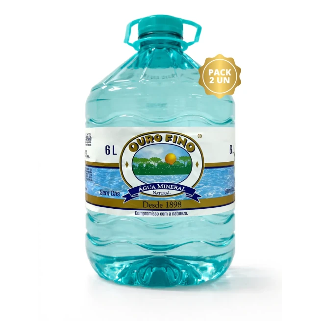 Água Mineral Garrafão 6L - Descartável - Pack com 2 unidades