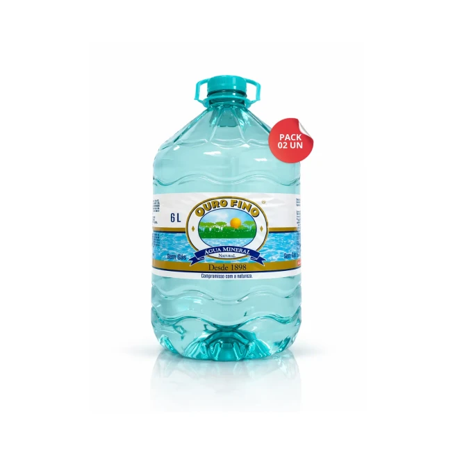 Água Mineral Garrafão 6L - Descartável - Pack com 2 unidades