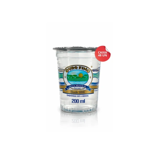 Água Mineral Copo 200mL - Sem Gás - Caixa com 48 unidades