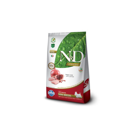 N&D Prime Cães Adultos Mini Breeds Frango e Romã 2,5 kg
