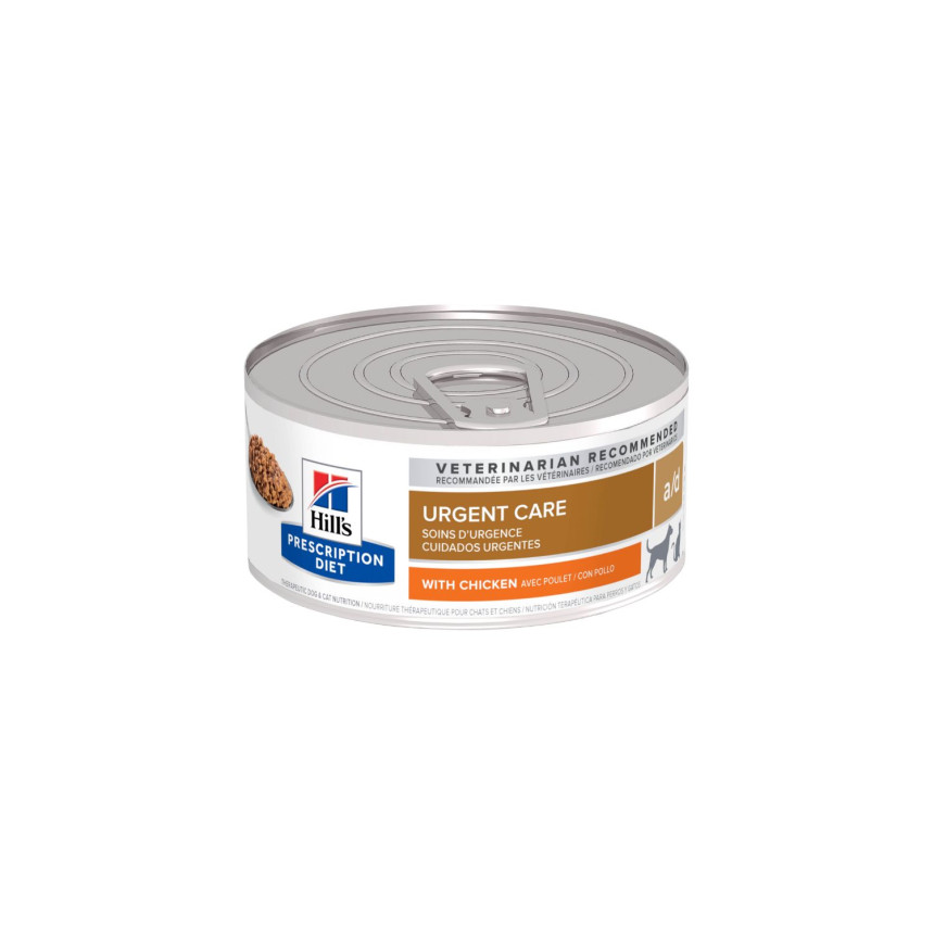Hill's Prescription Diet Cães e Gatos Urgent Care a/d Frango úmida 156 g