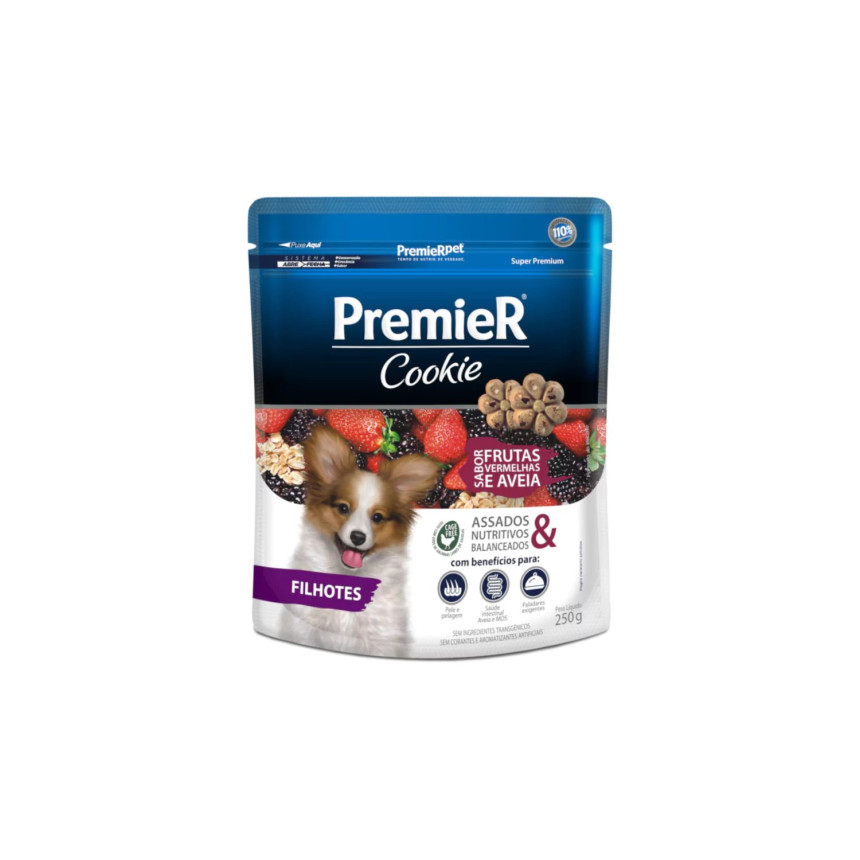 Premier Cookie Cães Filhotes Frutas Vermelhas e Aveia 250 g